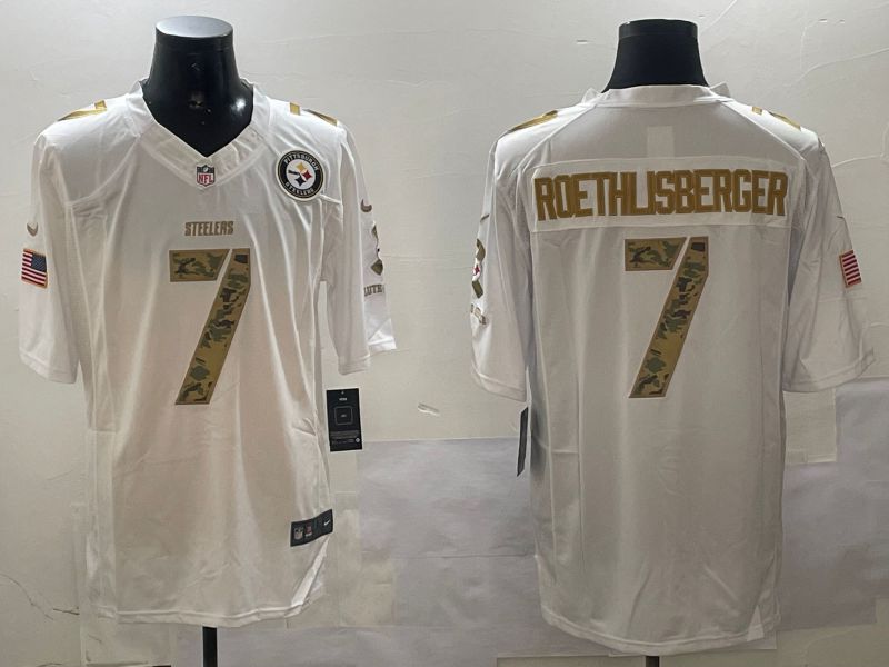 Men Pittsburgh Steelers #7 Roethlisberger White admiral 2024 Nike Limited NFL Jersey style 3->arizona cardinals->NFL Jersey